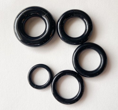Pair black acrylic segment - black,